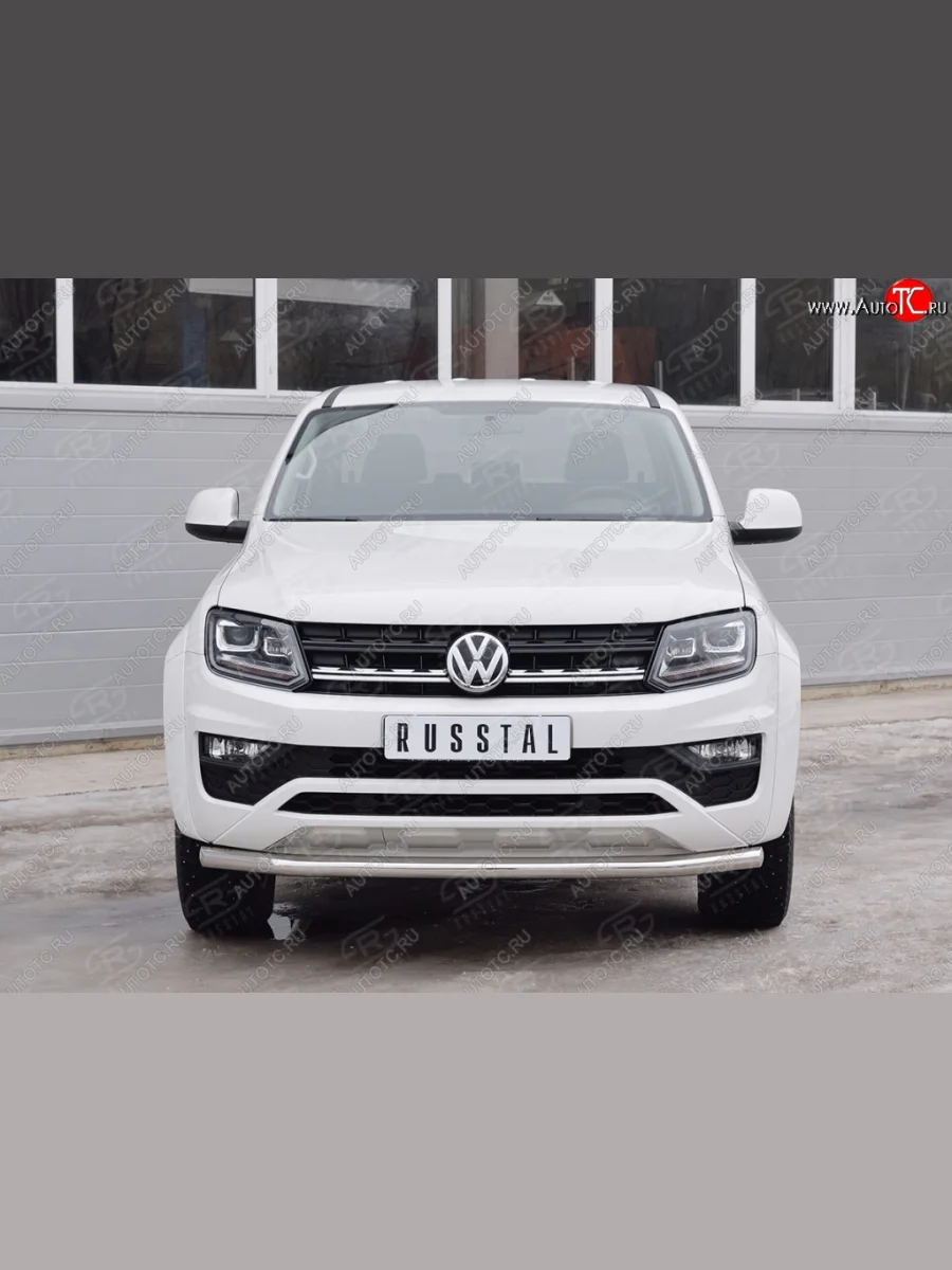 Защита переднего бампера (Ø63 мм, нержавейка) SLITKOFF  Volkswagen Amarok (2016-2022)  в Самаре Самарской области