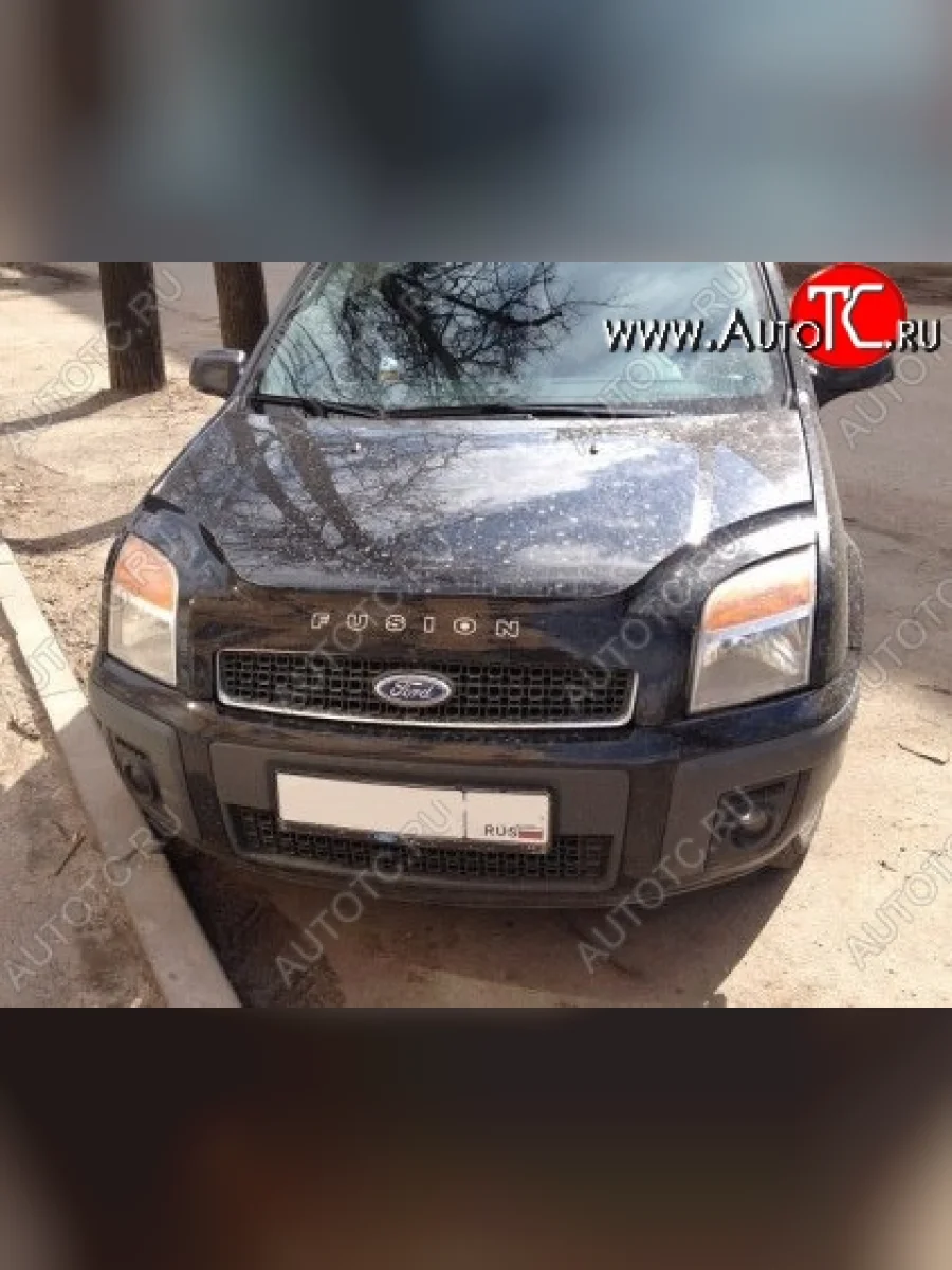 Дефлектор капота Russtal Ford Fusion 1 хэтчбэк дорестайлинг (2002-2005)  с доставкой в г. Керчь