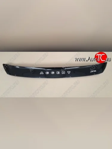 Дефлектор капота (с 2010 г.в.) Russtal (короткий) Hyundai Accent 2 LC седан дорестайлинг (ТагАЗ) (1999-2012)