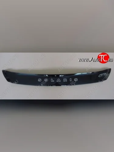 Дефлектор капота Russtal (короткий) Hyundai Solaris RBr седан дорестайлинг (2010-2014)