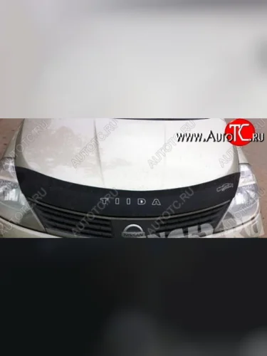 Дефлектор капота Russtal Nissan Tiida 1 C11 хэтчбэк дорестайлинг, Япония (2004-2007)