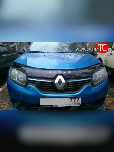 Дефлектор капота Russtal Renault Logan 2 дорестайлинг (2014-2018)
