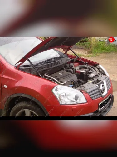 Газовые упоры капота Berkut Nissan Qashqai 1 J10 дорестайлинг (2007-2010)
