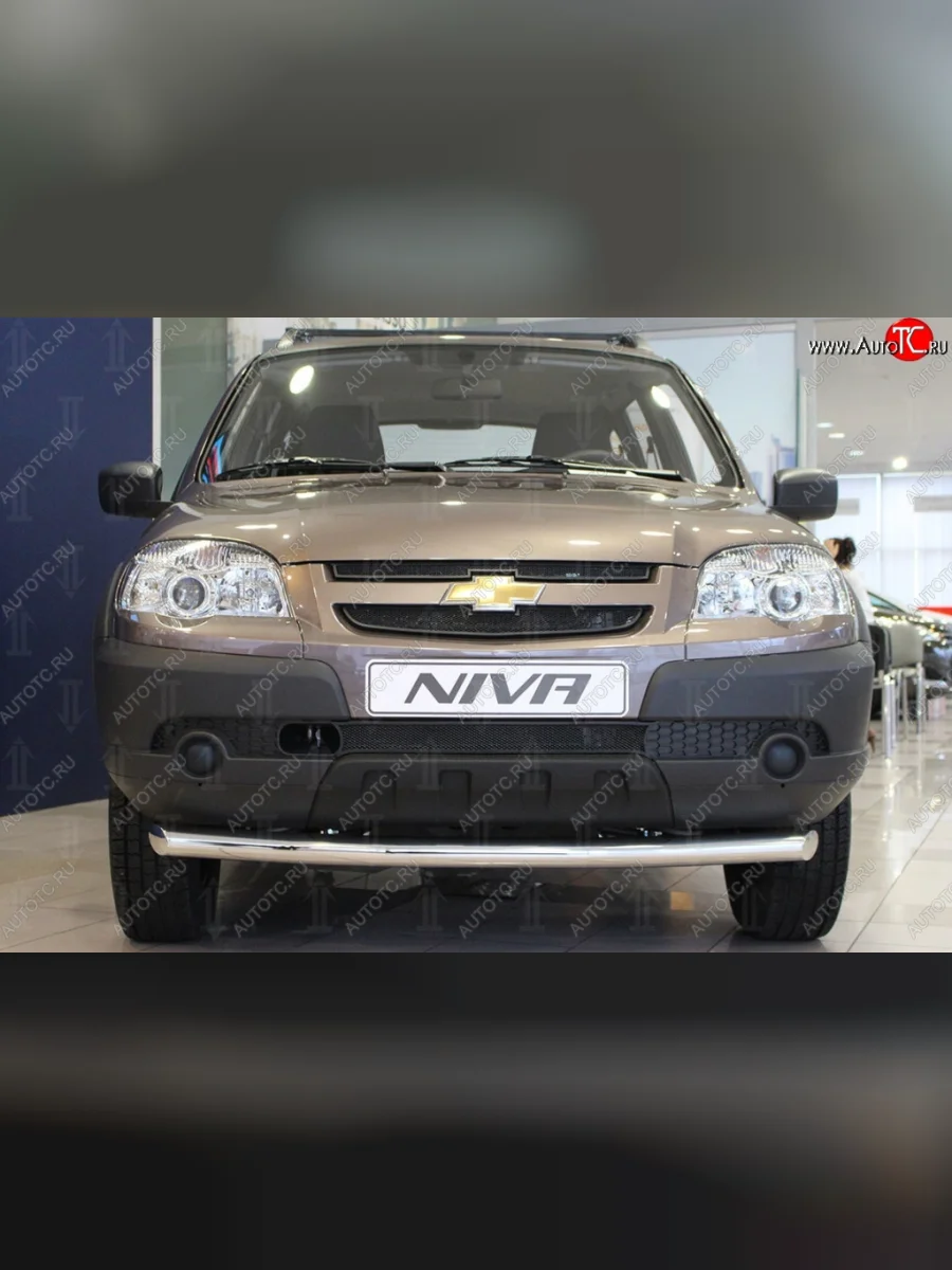 Защитная сетка на бампер Russtal (черная, 3 части) Лада ВАЗ 2123 (Нива Шевроле) дорестайлинг (2002-2008)  в Самаре Самарской области