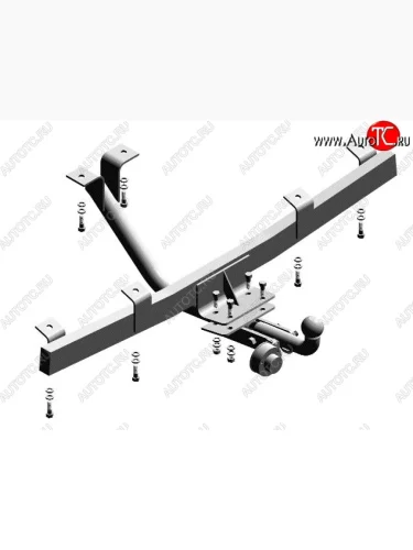 Фаркоп (без резки бампера) Russtal Chevrolet Niva 2123 рестайлинг (2009-2020)