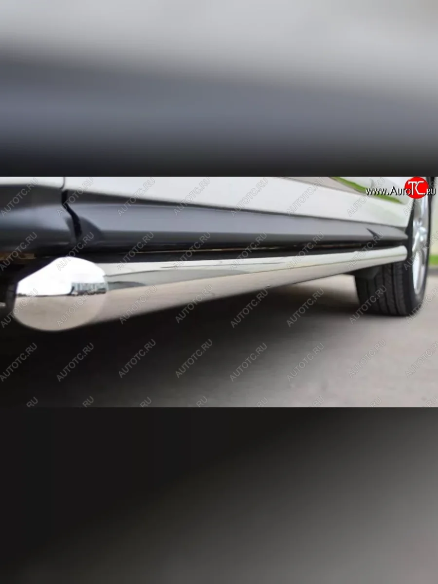 Защита порогов из круглой трубы диаметром 63 мм (гибрид) SLITKOFF INFINITI JX35 (2012-2014)  в Воронеже Воронежской области