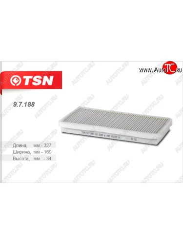 Салонный фильтр TSN Peugeot 406 ( 8B,  8E,F) (1995-2004) седан дорестайлинг, универсал дорестайлинг, седан рестайлинг, универсал рестайлинг