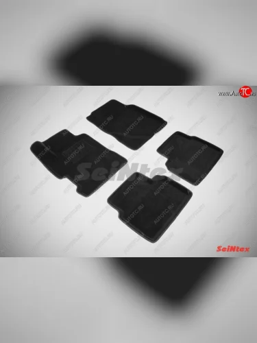 Коврики в салон (седан) SeiNtex Premium 3D 4 шт. (ворсовые, черные) Honda Civic  FB (2011-2016) седан