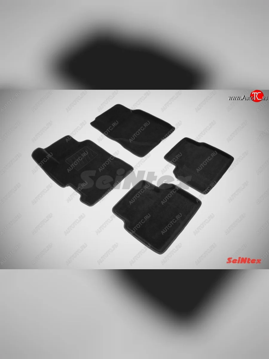 Коврики в салон (седан) SeiNtex Premium 3D 4 шт. (ворсовые, черные)  Honda Civic (2011-2016) FB  в Воронеже Воронежской области