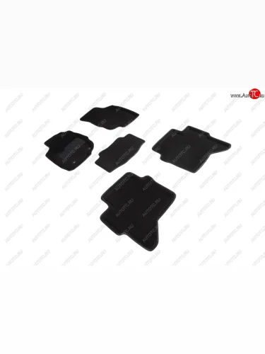 Комплект ковриков в салон Seintex 3D (текстиль) (черный) Toyota Hilux AN20,AN30  2-ой рестайлинг (2011-2016)