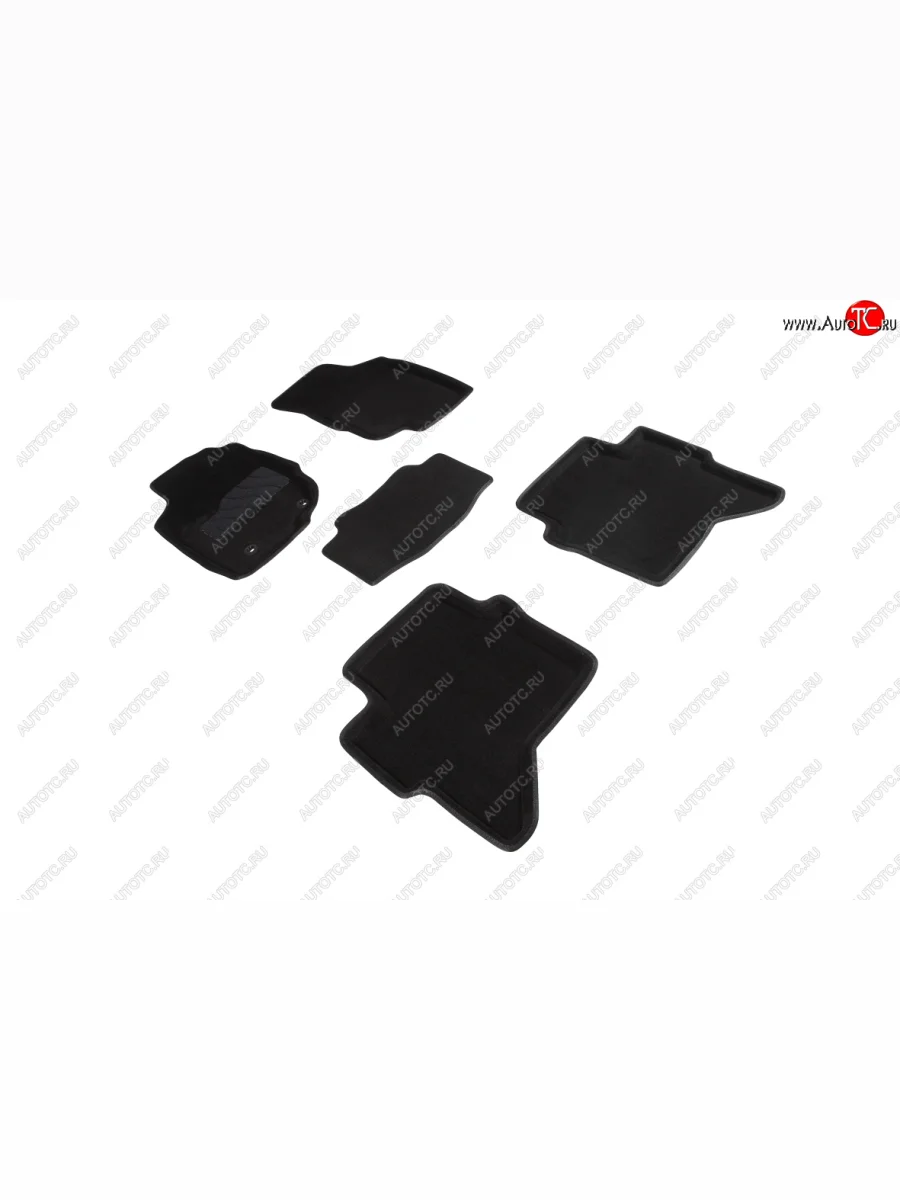 Комплект ковриков в салон Seintex 3D (текстиль)  Toyota Hilux (2011-2016) AN20,AN30 (черный)  в Воронеже Воронежской области