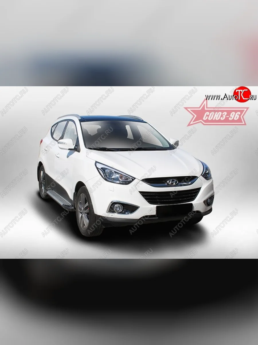 Пороги Souz-96 Hyundai IX35 LM дорестайлинг (2009-2013)  в Самаре Самарской области