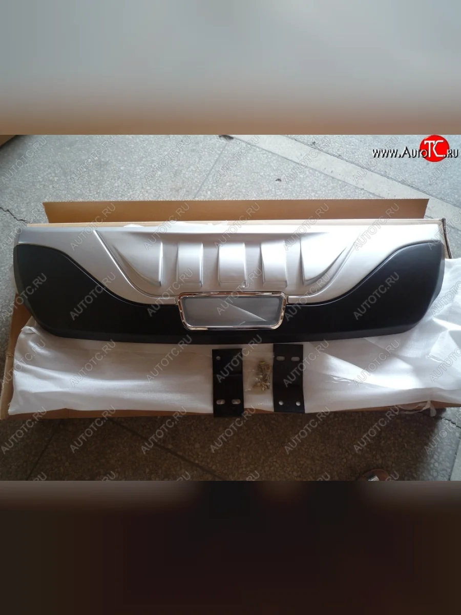 Диффузор на задний бампер SuvStyle Nissan Qashqai 1 J10 дорестайлинг (2007-2010) (Неокрашенная)  с доставкой в г. Керчь