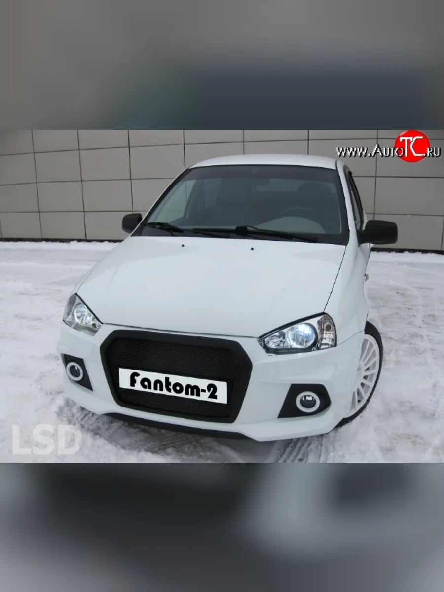 Передний бампер Фантом 2 Лада ВАЗ Калина 1118 седан (2004-2013) (Неокрашенный)  в Керчи Республика Крым