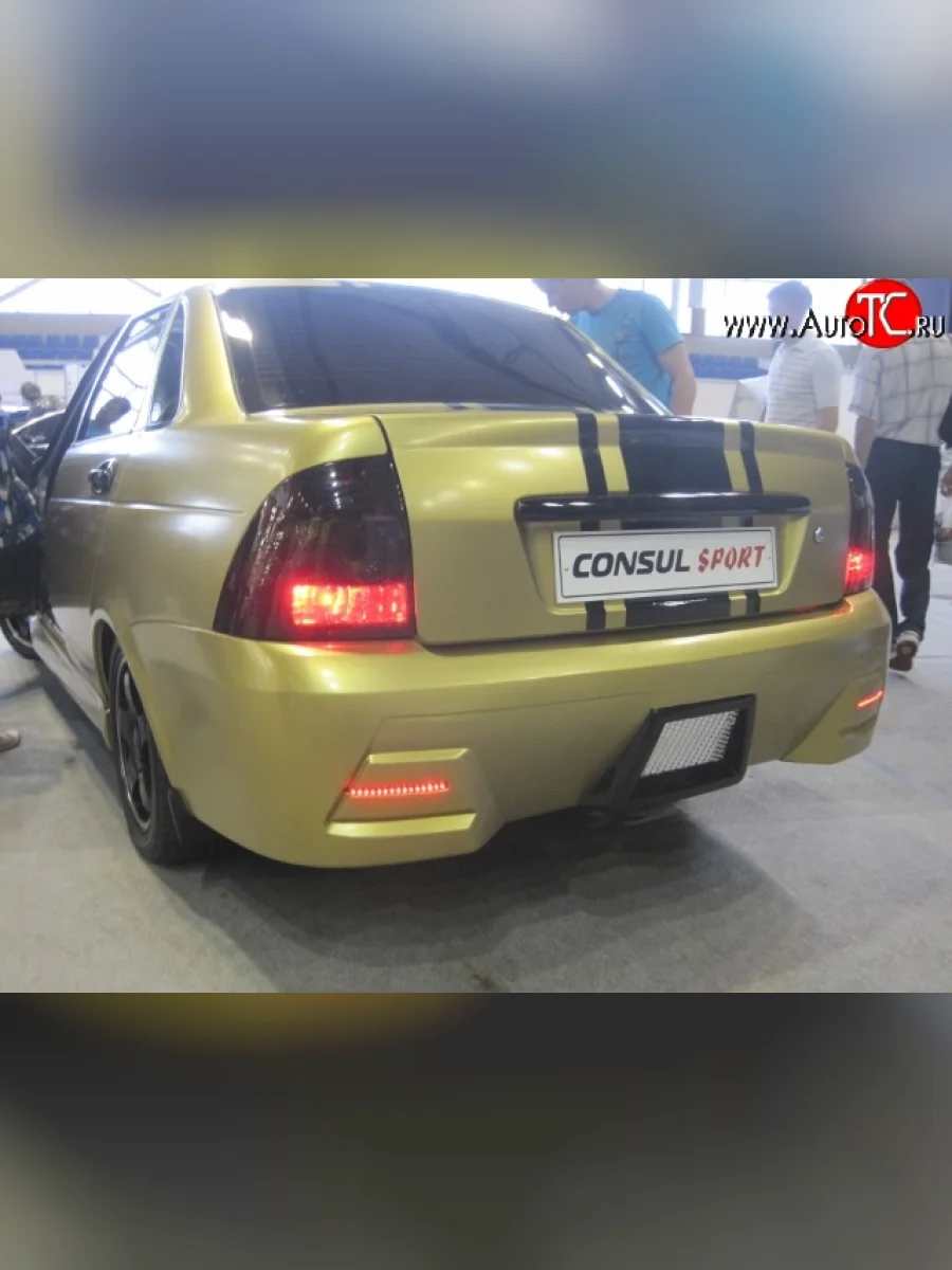 Задний бампер Консул  Лада ВАЗ Приора (2007-2014) 2170 (Неокрашенный)  с доставкой в г. Керчь