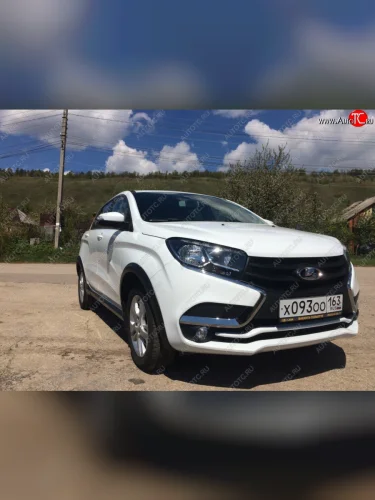 Накладка на передний бампер Crosser Лада ВАЗ XRAY - XRAY Cross