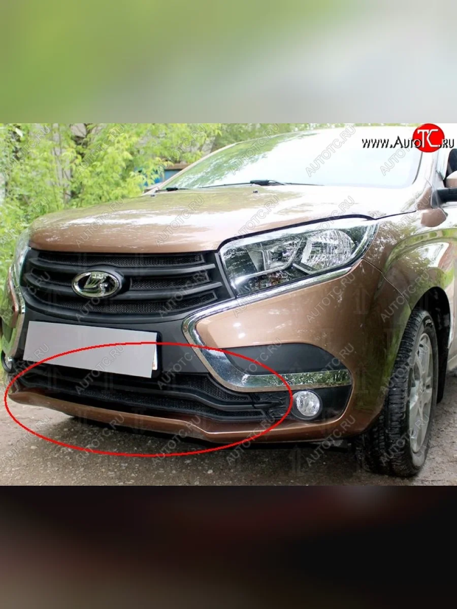 Нижняя сетка в воздуховод автомобиля Russtal (черная) Лада ВАЗ XRAY (2016-2022)  в Керчи Республика Крым