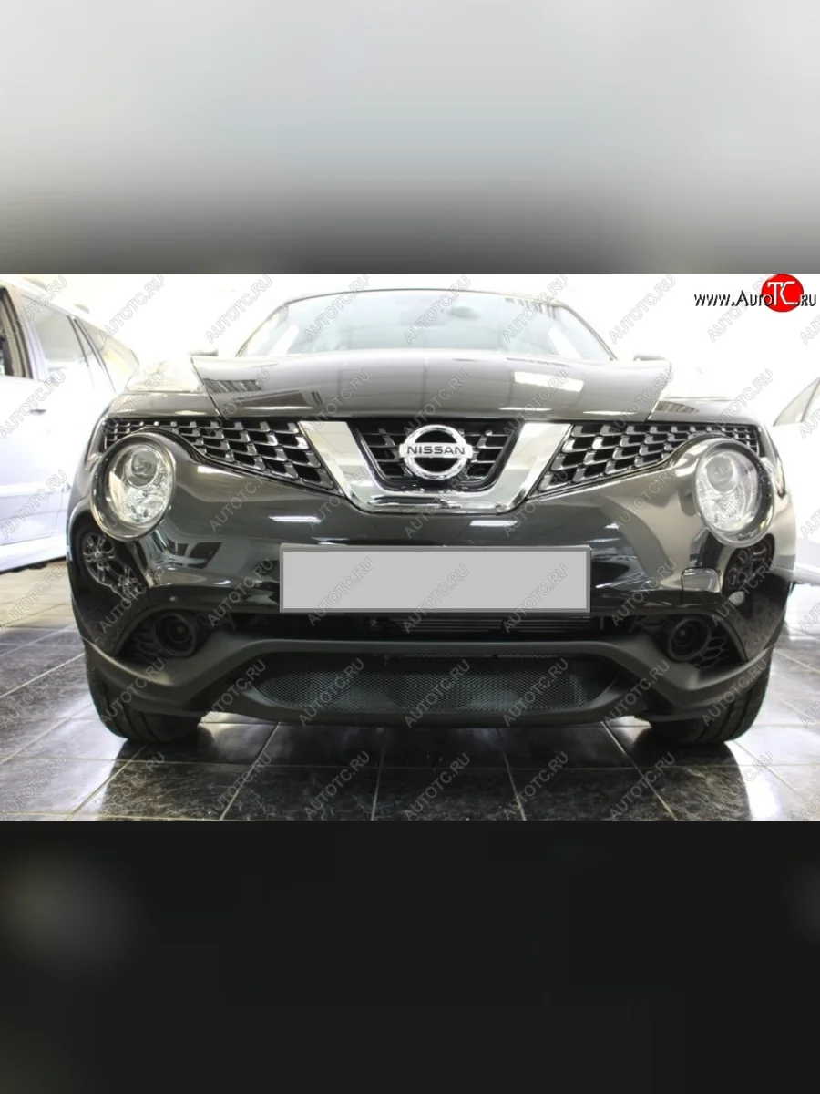 Защитная решётка в воздуховод автомобиля Russtal (черная) Nissan Juke 1 YF15 рестайлинг (2014-2020)  в Воронеже Воронежской области