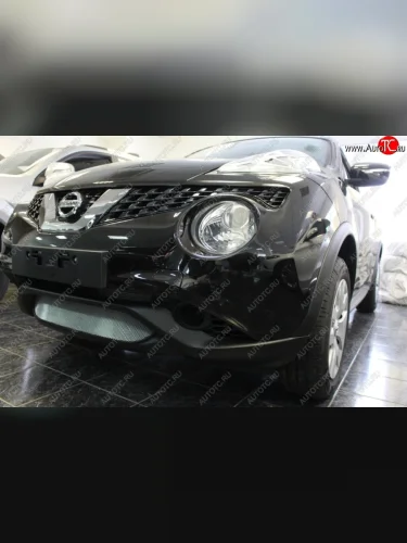Защитная решётка в воздуховод автомобиля Russtal (хром) Nissan Juke 1 YF15 рестайлинг (2014-2020)