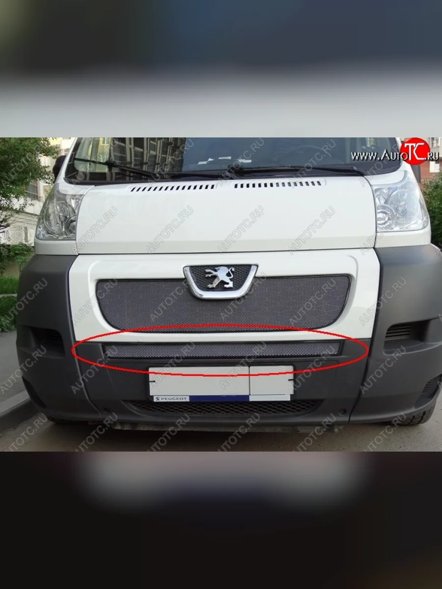 Средняя решётка в воздуховод автомобиля Russtal (хром) Peugeot Boxer 250 (2006-2014)  в Керчи Республика Крым