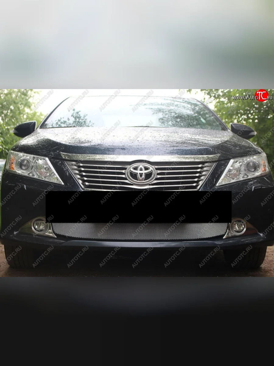 Защитная решётка в воздуховод автомобиля Russtal (хром) Toyota Highlander XU40 дорестайлинг (2007-2010)  в Самаре Самарской области