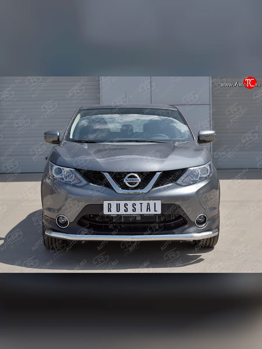 Защита переднего бампера (Ø42 мм, нержавейка) SLITKOFF  Nissan Qashqai (2013-2019) 2  в Самаре Самарской области