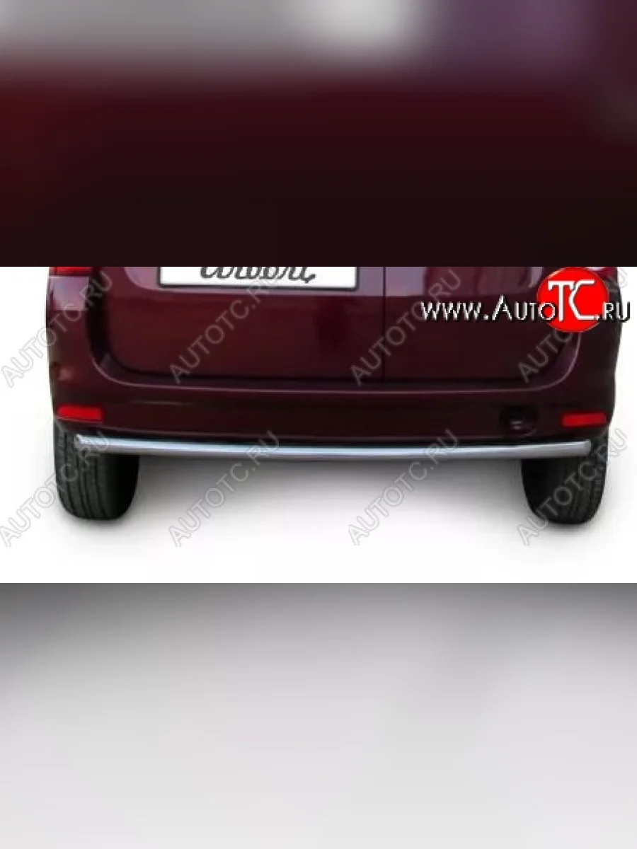 Защита заднего бампера (Ø42 мм, нержавейка) SLITKOFF Лада ВАЗ Ларгус дорестайлинг R90 (2012-2021)  с доставкой в г. Керчь