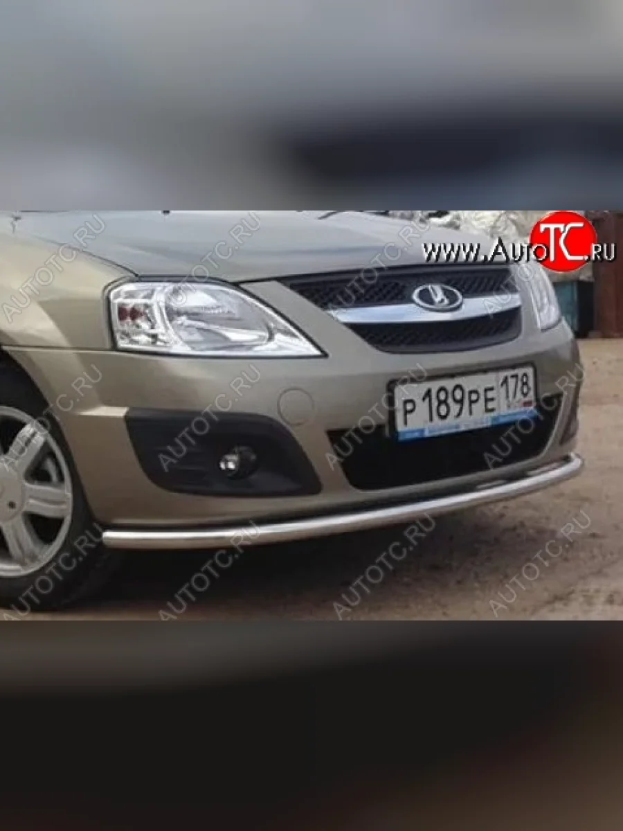 Защита переднего бампера (Ø63 мм, нержавейка) SLITKOFF Лада ВАЗ Ларгус дорестайлинг R90 (2012-2021)  в Перми Пермском крае