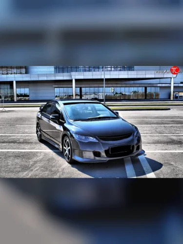 Передний бампер INGS+1 Honda Civic FD седан дорестайлинг (2005-2008)