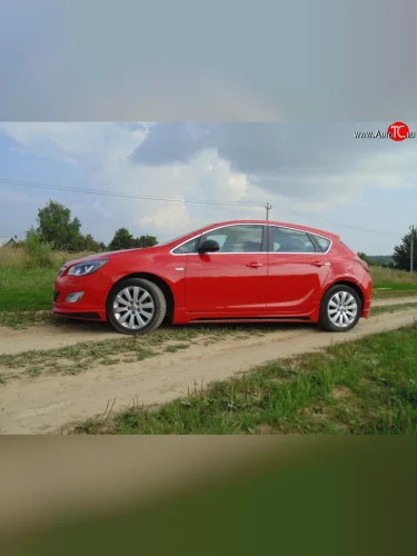 Пороги накладки Sport Opel Astra J хэтчбек 5 дв. дорестайлинг (2009-2012)