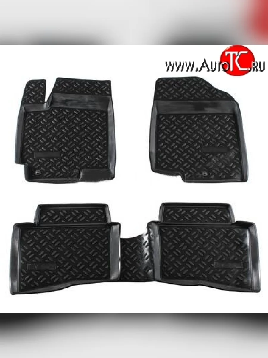 Комплект ковриков в салон Aileron 4 шт. (полиуретан) KIA Rio 3 QB хэтчбек 5 дв. дорестайлинг (2011-2015)  в Самаре Самарской области