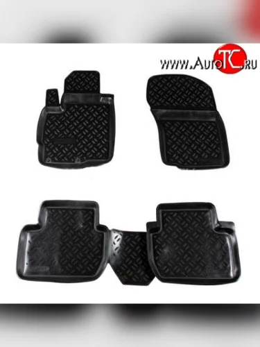 Комплект ковриков в салон Aileron 4 шт. (полиуретан) Mitsubishi Outlander GF дорестайлинг (2012-2014)