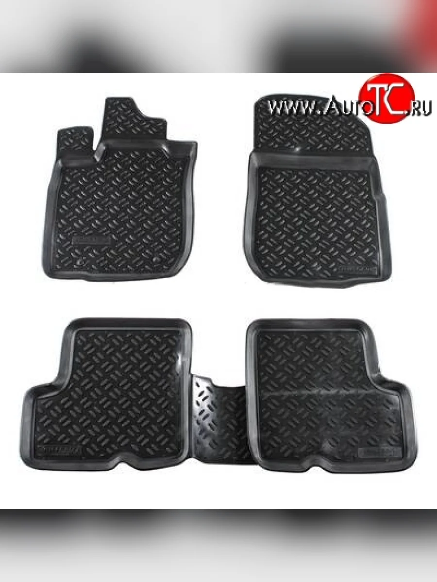 Комплект ковриков в салон Aileron 4 шт. (полиуретан) Renault Logan 1 дорестайлинг (2004-2010)  в Самаре Самарской области