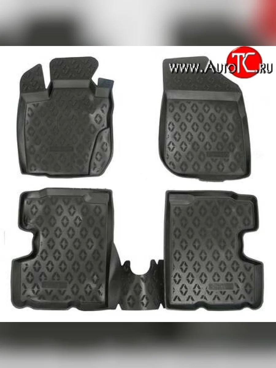 Комплект ковриков в салон Aileron 4 шт. (полиуретан) Renault Duster HS дорестайлинг (2010-2015)  в Перми Пермском крае