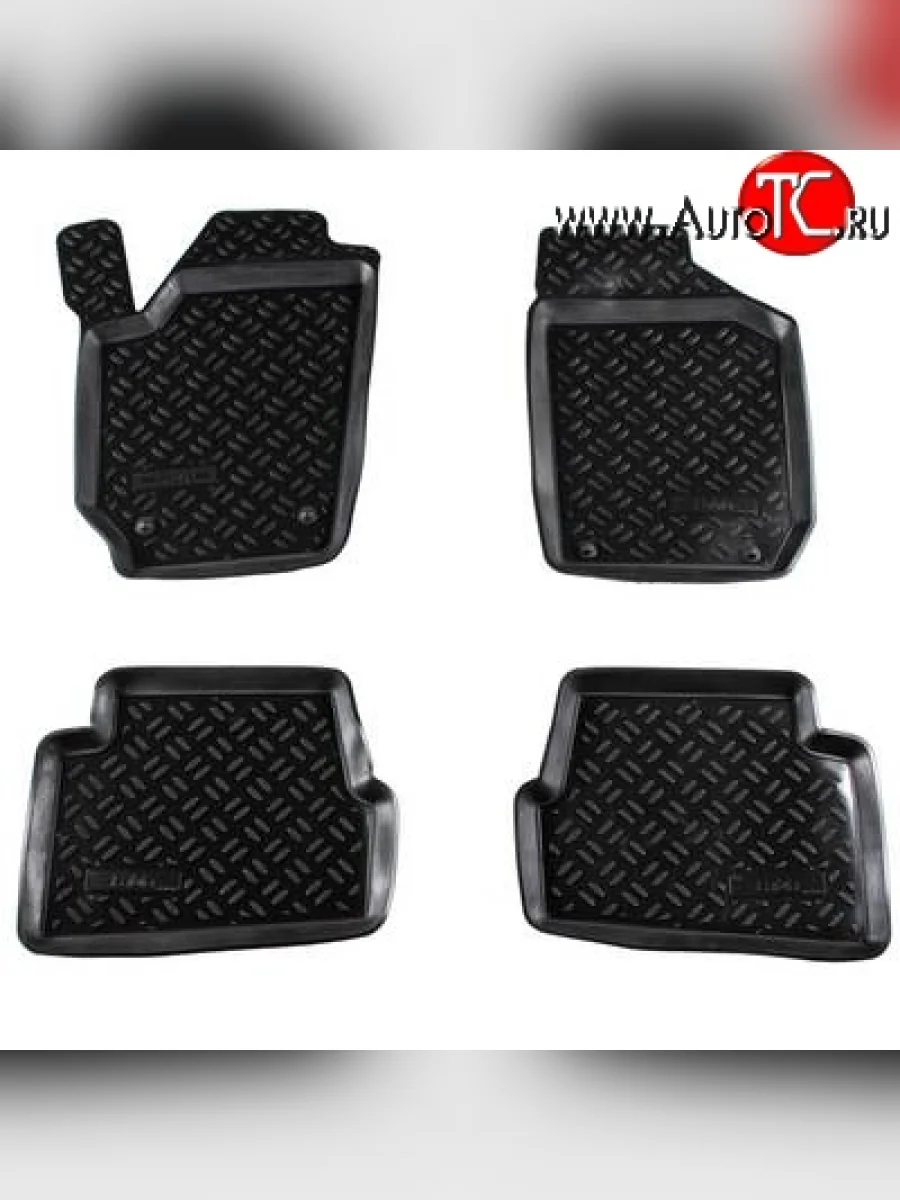 Комплект ковриков в салон Aileron 4 шт. (полиуретан) Skoda Fabia Mk2 универсал дорестайлинг (2007-2010)  с доставкой в г. Пермь