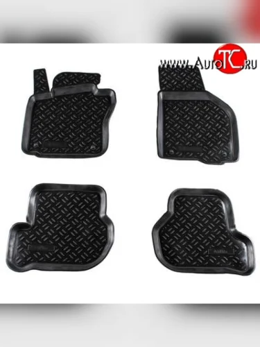 Комплект ковриков в салон Aileron 4 шт. (полиуретан) Skoda Octavia A5 дорестайлинг универсал (2004-2008)