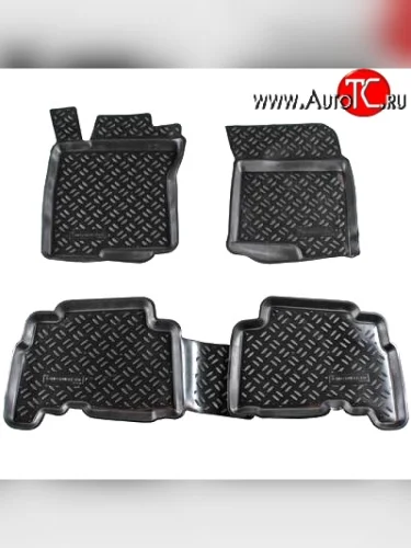 Комплект ковриков в салон Aileron 4 шт. (полиуретан) Toyota Land Cruiser Prado J150 дорестайлинг (2009-2013)
