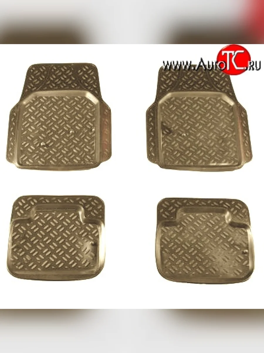 Комплект универсальных ковриков в салон Aileron 4 шт. (полиуретан, бежевые) KIA Ceed 2 JD дорестайлинг универсал (2012-2016)