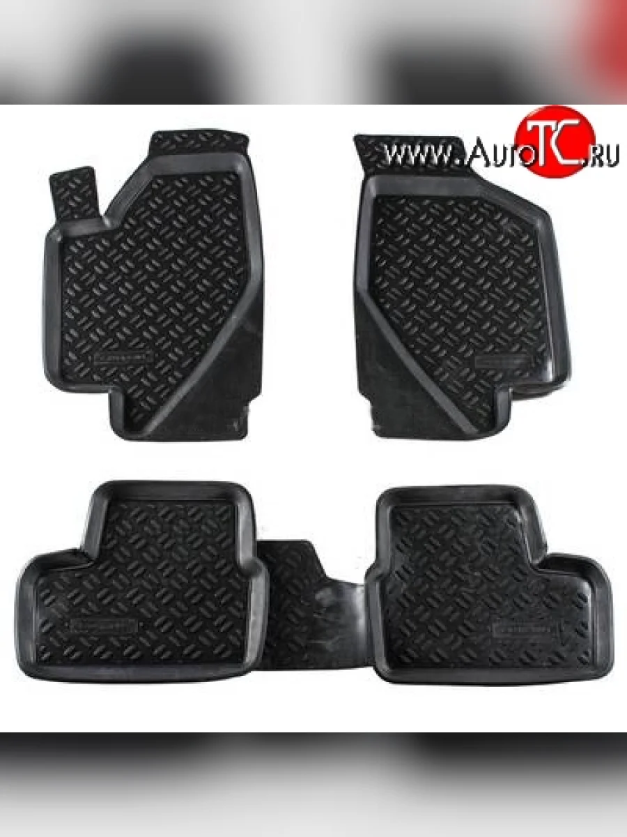 Комплект ковриков в салон Aileron 4 шт. (полиуретан) Лада ВАЗ Калина 1118 седан (2004-2013)  в Самаре Самарской области