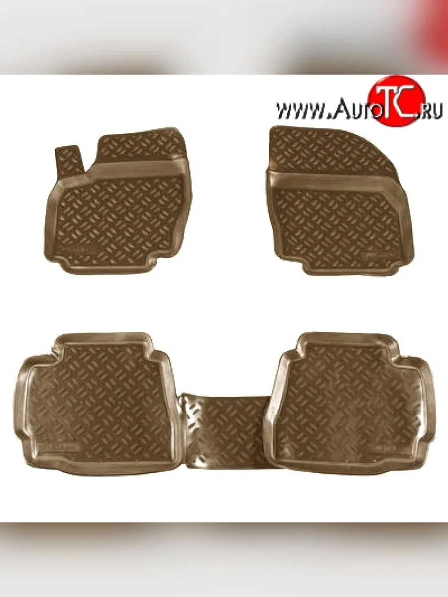 Комплект ковриков в салон Aileron 4 шт. (полиуретан, бежевые) Ford Mondeo Mk4,BD дорестайлинг, седан (2007-2010)  с доставкой в г. Керчь