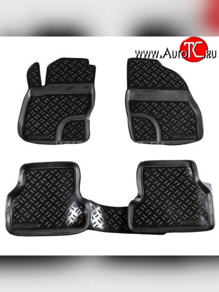 Комплект ковриков в салон Aileron 4 шт. (полиуретан) Ford Focus 2 хэтчбэк 3 дв. рестайлинг (2007-2011)  с доставкой в г. Керчь