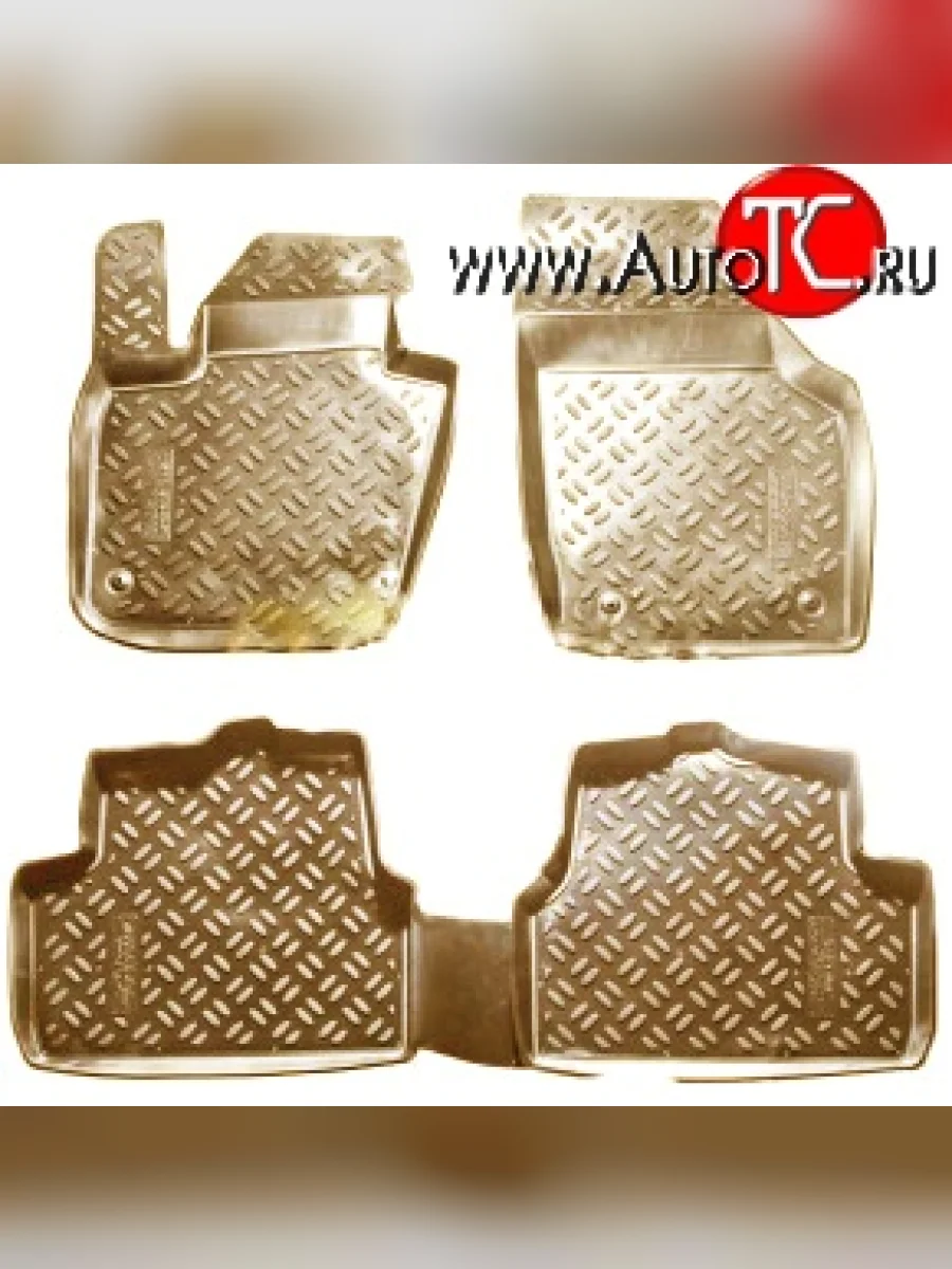 Комплект ковриков в салон Aileron 4 шт. (полиуретан, бежевые) Audi Q3 8U дорестайлинг (2011-2015)  в Керчи Республика Крым