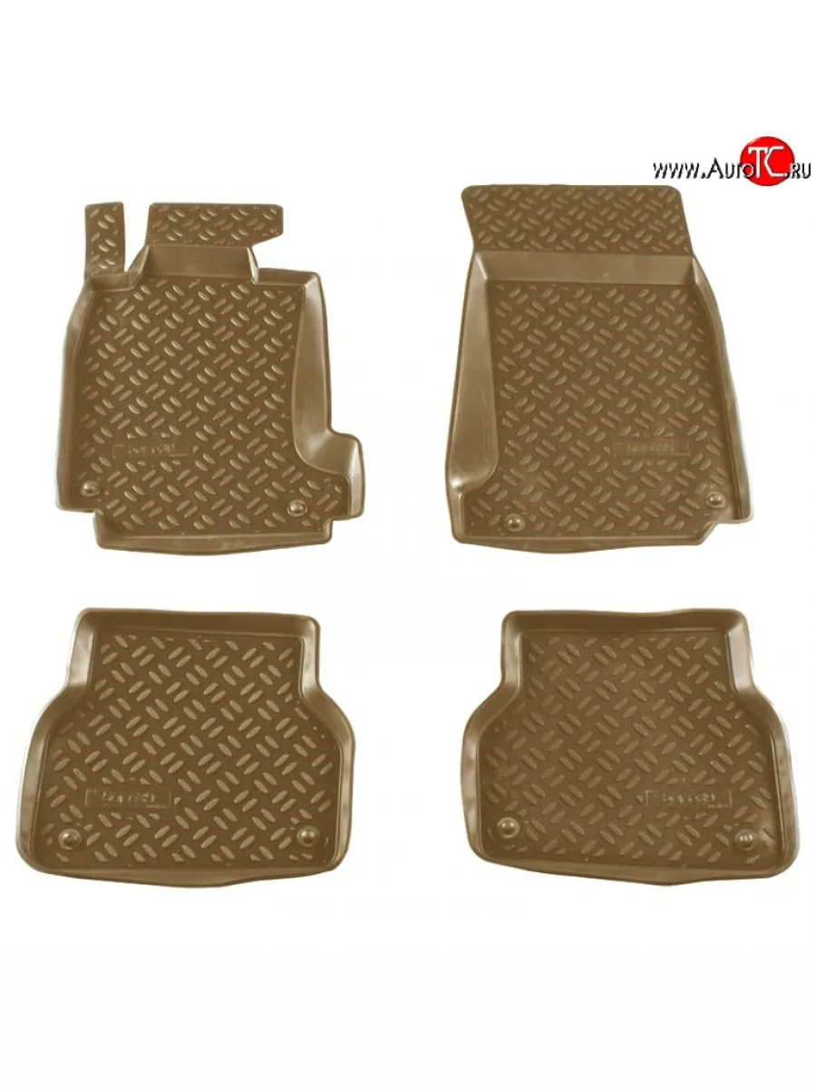 Комплект ковриков в салон Aileron 4 шт. (полиуретан, бежевые) BMW 5 серия E39 седан дорестайлинг (1995-2000)  в Перми Пермском крае