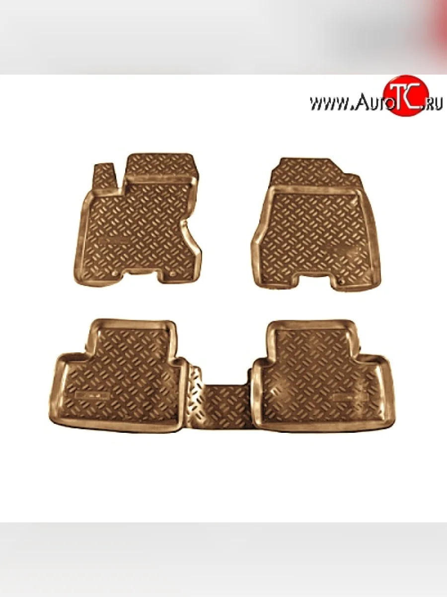 Комплект ковриков в салон Aileron 4 шт. (полиуретан, бежевые) BMW X5 E70 дорестайлинг (2006-2010)  с доставкой в г. Керчь