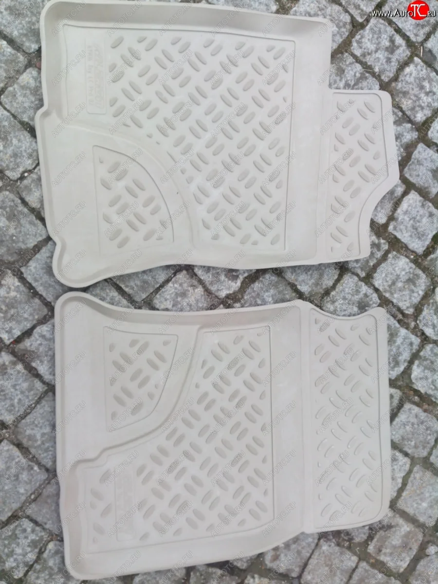 Коврики в салон Aileron 4 шт. (полиуретан, бежевые) Toyota Land Cruiser Prado J120 (2002-2009)  в Перми Пермском крае