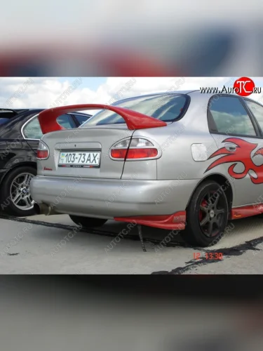 Клыки на задний бампер CT Daewoo Lanos T100 дорестайлинг, седан (1997-2002)