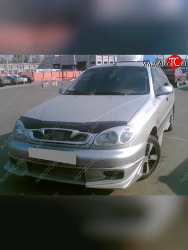 Накладка на передний бампер CT v2 Daewoo Lanos T100 хэтчбэк 5 дв. дорестайлинг (1997-2002)