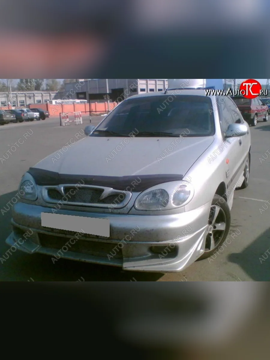 Накладка на передний бампер CT v2 ЗАЗ Sens хэтчбэк (2007-2017) (Неокрашенная)  в Перми Пермском крае