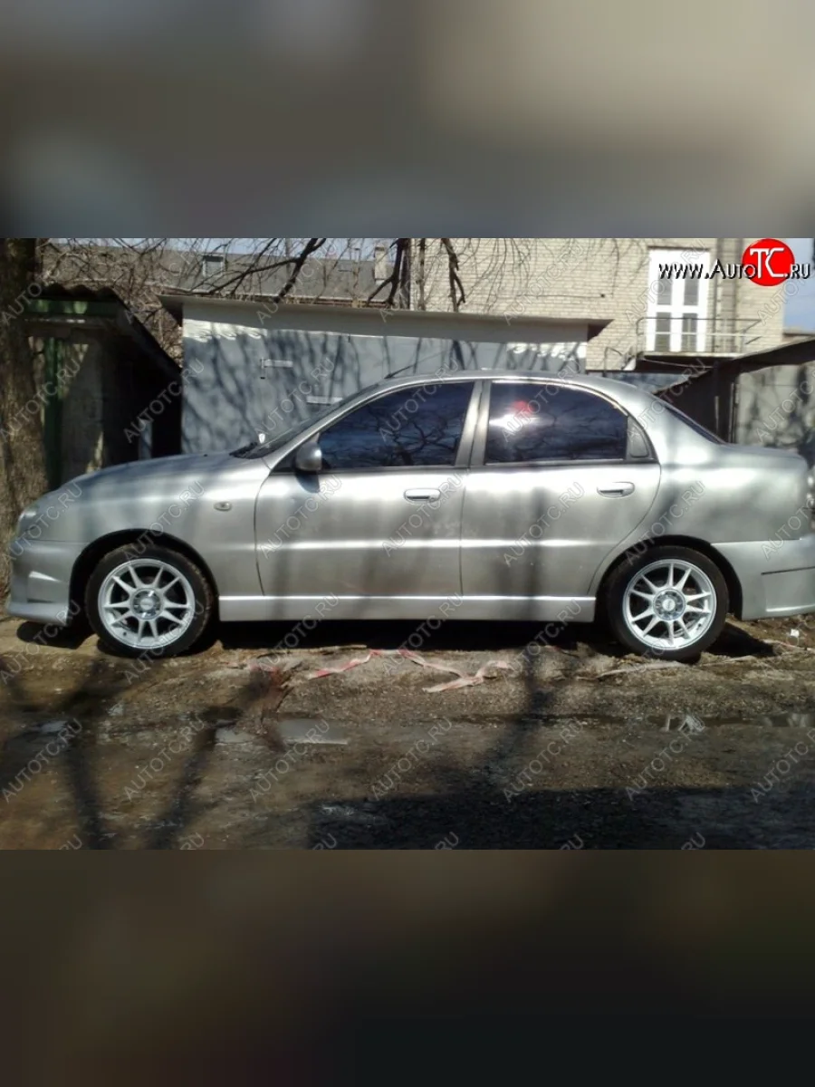 Пороги накладки CT Daewoo Lanos T100 дорестайлинг, седан (1997-2002) (Неокрашенные)  в Перми Пермском крае