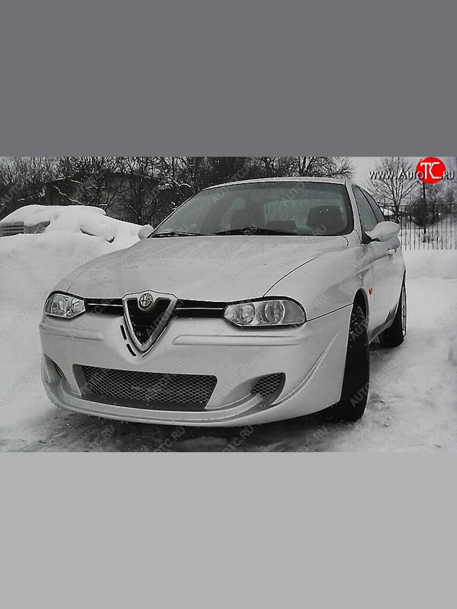 Передний бампер CT v2 Alfa Romeo 156 932 дорестайлинг, седан (1996-2002) (Неокрашенный)  в Воронеже Воронежской области